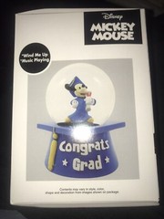 Disney Mickey Mouse Graduation Musical Water Globe