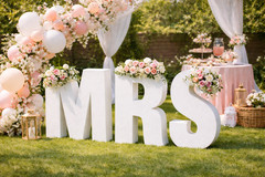 MRS LARGE Bridal Foam Letters – Bachelorette Wedding Party Decorations Props