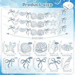 3 PACK Summer Banner Seashells Decor Party Decorations Party Supplies Birthda…