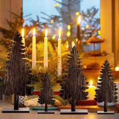 4 Pcs Summer Christmas Table Decorations Wooden Christmas in July Pine Tree R…
