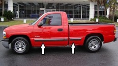 Automotive Authority Black Chrome Side Body Trim Molding for 1999-2006 Chevy