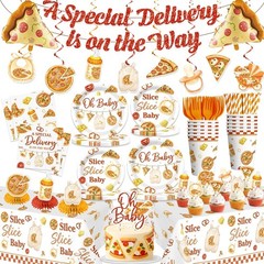 A Special Delivery is on the Way- Pizza Themed Baby Shower Complete Party Set!