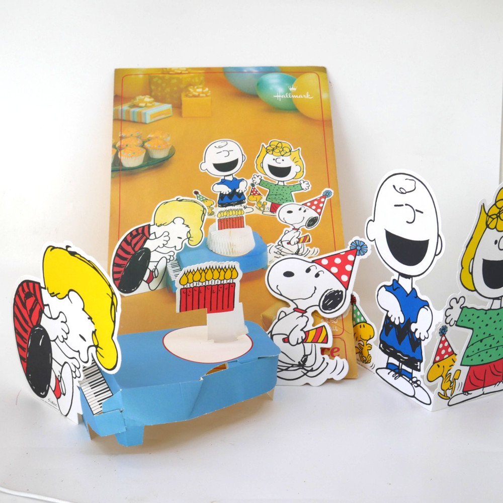 *AS IS* Vintage Hallmark Peanuts Happy Birthday Centerpiece 1965