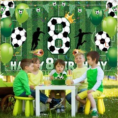 Soccer 8th Birthday Party Decorations – Happy Birthday Banner for Boys, Kids,…