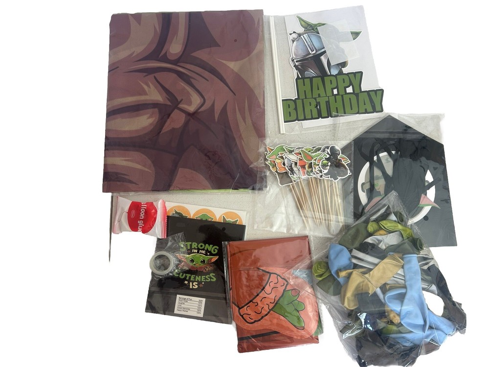 Star Wars Mandalorian Baby Yoda Grogu The Child Birthday Party Supplies