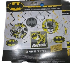 Batman Birthday Party Decorations Danglers Classic DC Comics Logo Pack of 12 NEW