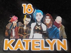 Personalised Arcane Cake Topper. Name And Age Birthday Decorations