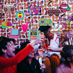90s Theme Party Decorations Throwback 90’s Party Colorful 1990s Hip Hop Birthday
