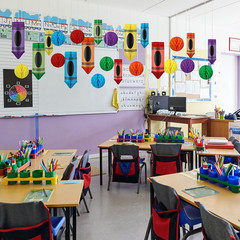 24 Pcs Classroom Decor Back to School Decorations Hanging Honeycomb Centerpiece