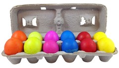 Confetti-Filled Eggs in Assorted Colors Made from Real Eggshells (Cascarones)…