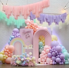 Pastel Balloon Garland Arch Kit, 120pcs Macaron Color Rainbow Party Balloons …