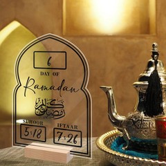 Ramadan Countdown Calendar Eid Mubarak Table Decoration Acrylic Home Decor JQ