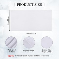Blanks 36 x 72 Inch Polyester White Table Banner Heat