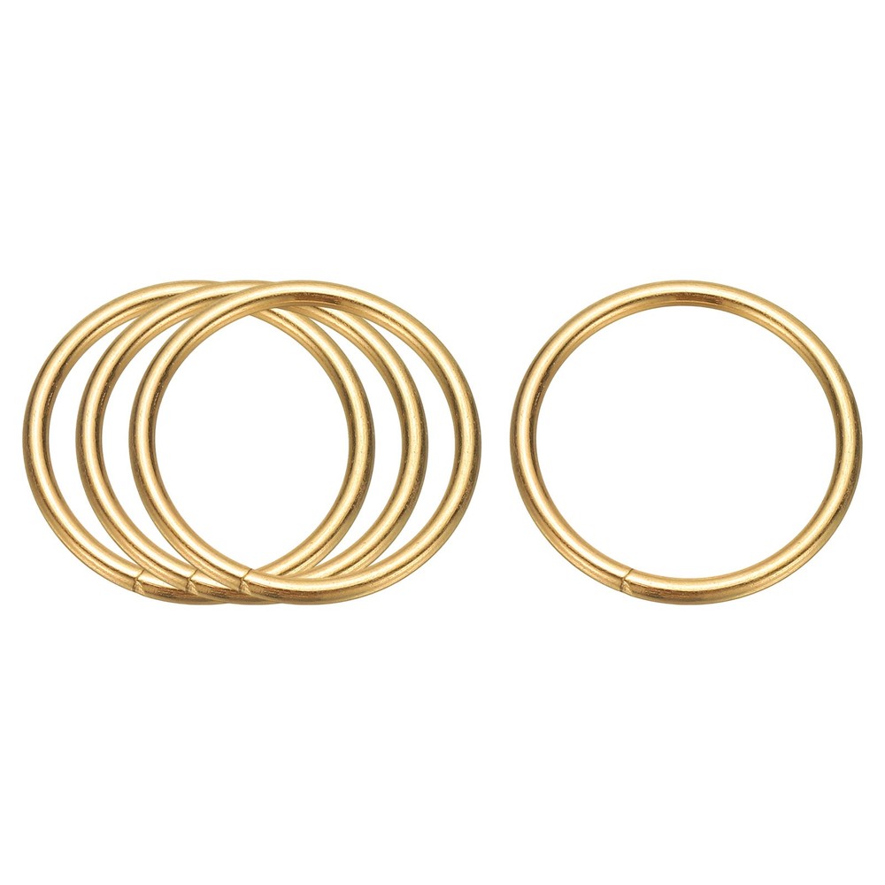 4 Pcs Metal Hoops for Crafts 1.4 Inch Dream Catcher Rings Gold