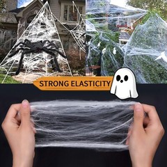 Large 79″ Spider 280 LED String Light Outdoor timer Halloween Party decoration