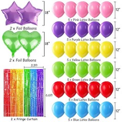 Colorful Rainbow Birthday Party Decorations Honeycomb Ball Garland Banner