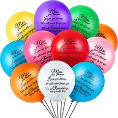 72Pcs Memorial Balloons Latex Remembrance Celebration of Life Funeral Decor