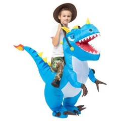 Inflatable Blue T-Rex Dinosaur Kids Costume Suit