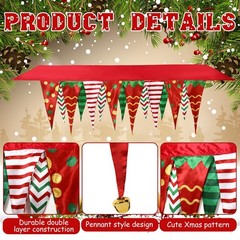 Christmas Grid Leopard Xmas Tree Mantel Scarf Fireplace Top Runner Cover