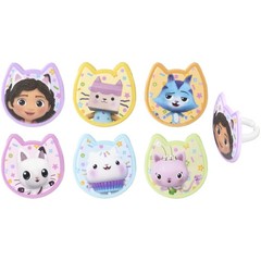 DreamWorks Gabby’s Dollhouse Rings, 72 Cupcake Decorations Featuring Gabby, P…