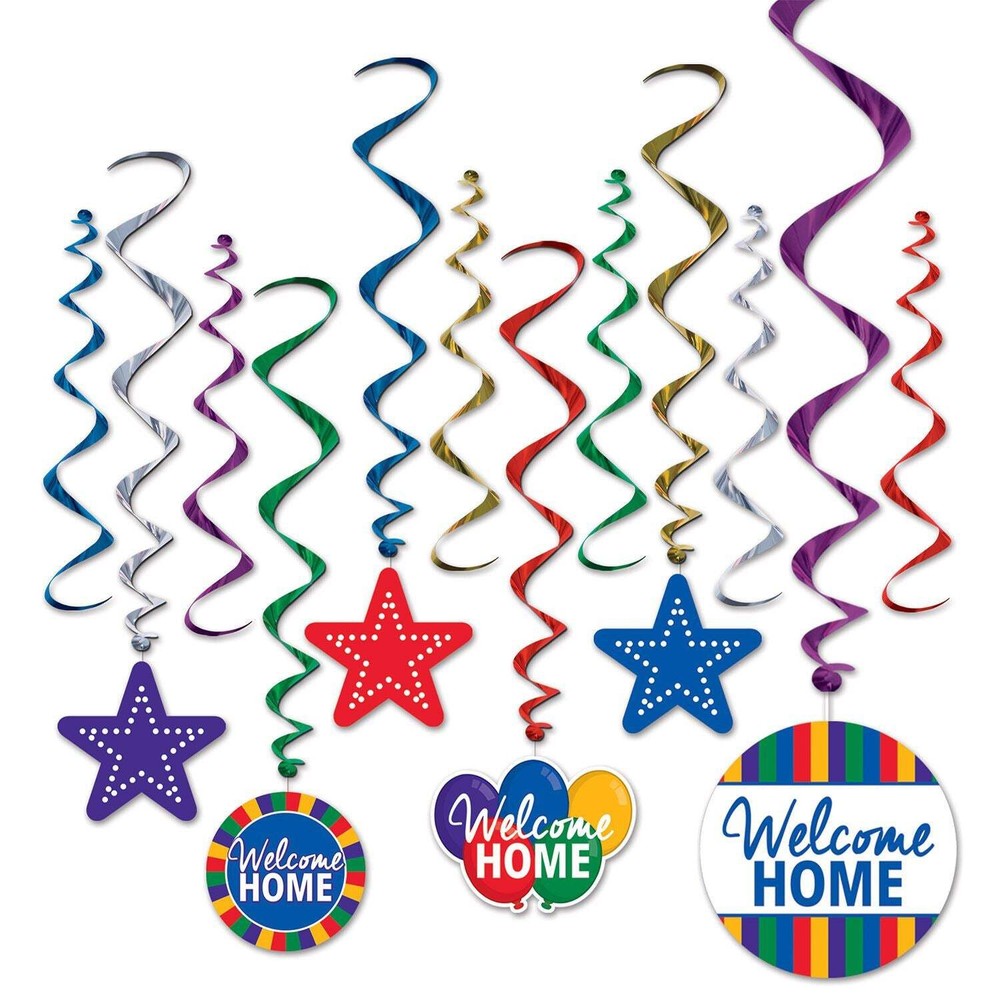 Beistle Welcome Home Whirls – General Occasion | Party Supply | Decoration