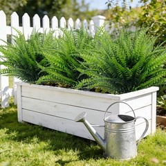 20 Bundles Artificial Plants Outdoor Faux Boston Fern Spring Decor, Fake Plants