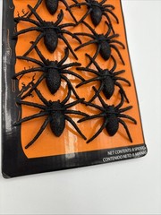 1 Pack 8 Spiders Scary Black Spiders Halloween Party Decoration