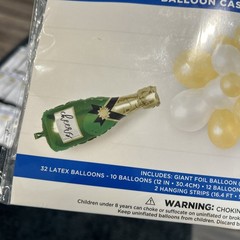 LARGE 32-Balloon Cascade Kit CHEERS 321 Party! 31-inch Foil Balloon & 32 Asst