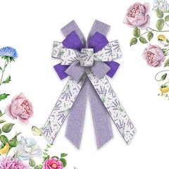 Purple Lavender Bows for Spring Wreath – Large Size – Hying