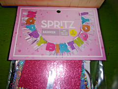 Happy Birthday Banner by Spritz Rainbow Glitter Holographic Banner Over 82″Long