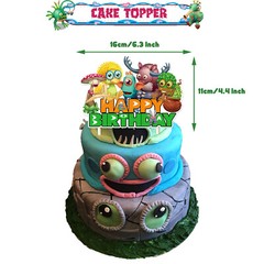 My Singing Monsters Theme Birthday Party Supplies Banners Balloons Cake Toppers