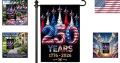 Black 250th Anniversary Garden Flag – Double-Sided Patriotic Outdoor Decor 12×18