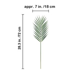 Artificial Areca Palm Leaves, 8 Pcs Faux Tropical Tree Leaves Green
