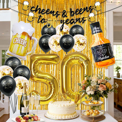 50Th Birthday Decorations, Cheers to 50 Years Party Decorations for Men Women wi