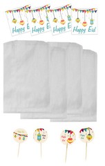 Eid Lanterns Party Pack (Treat Bags and Toppers) Muslim Holiday Decoration