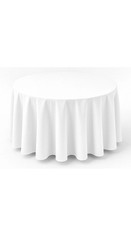 120inch White Round Table Cloths X9 used