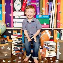 200 PCS Book Theme Confetti Groovy Hippie Paper Double Sided School Decor