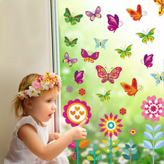 107PCS Spring, Summer & Fall/ Winter Window Clings – Spring Flowers, Butterfly &