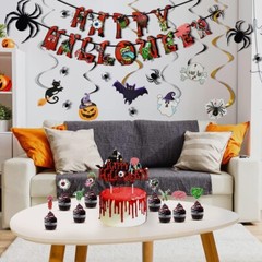 Halloween Party Decorations, Halloween Themed Party Supplies Banner Balloons