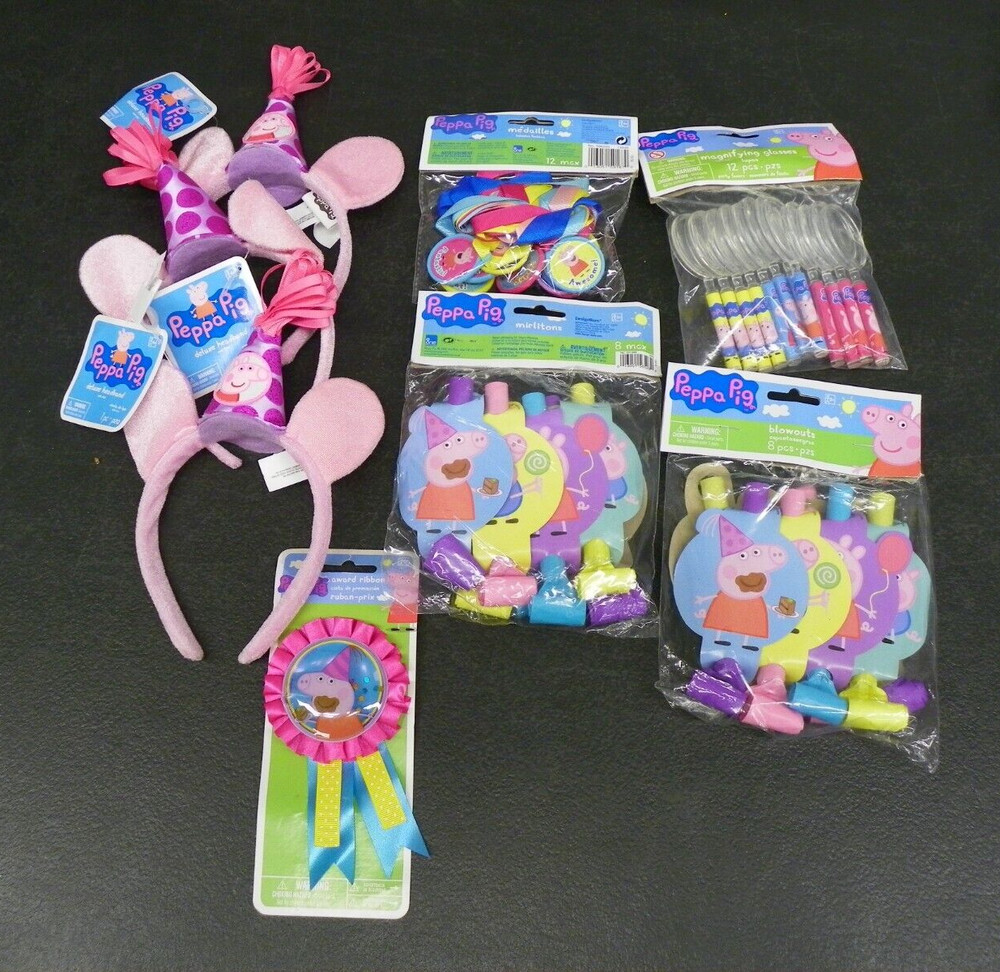 Peppa Pig Pink Party Decorations – New Lot of 19