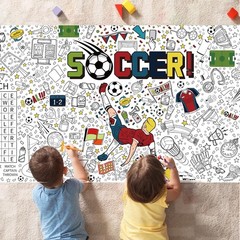 Vibrant Soccer Coloring Tablecloth – Creative Fun for Kids’ Parties & Classrooms