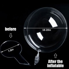 10/20/30Pcs LED BOBO Balloons Set 20″ Light Up Party Birthday Wedding Xmas Decor