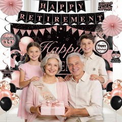 Retirement Party Decorations for Women Rose Gold Retirement Crown and Sash Happy