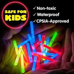 Mini 2″ 2 in Glo Sticks for Easter Eggs Egg Kids Glow-In-The-Dark 168 COUNT