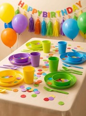 1000 PCS 1 Inch Rainbow Circle Crepe Paper Confetti Table Dots Party Decor