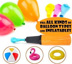 Balloon Pump Hand Held, Inflator Air Pump for Balloons – 2 Way Manual Dual Ac…