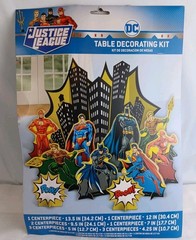 Justice League Heroes DC Superhero Birthday Party Table Decorating Kit 11 Pcs