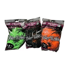 Halloween Décor Lot – Glow Bat Wall Stickers, Spider Webbing, Dead Stop Sign New