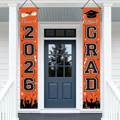 Graduation Decorations 2026, Orange Door Porch 70.9 x 11.8 inches,
