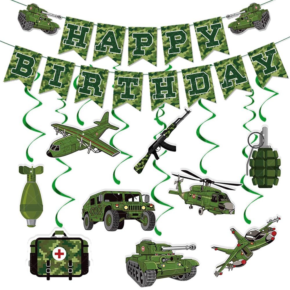 Army Birthday Party Decorations Camouflage Party Decoration Include Camo Happ…